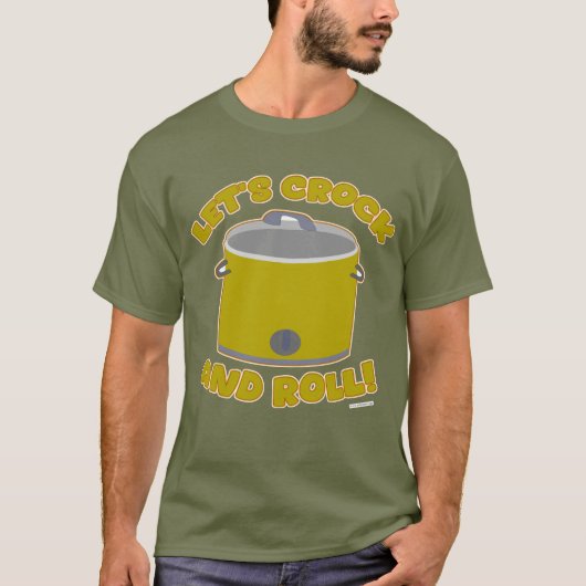 Crock and Roll Fun Langsamer Cartoon Art T-Shirt (Vorderseite)