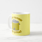 Crock and Roll Kitchen Slow Cookie Art Motto Kaffeetasse (Vorderseite Links)