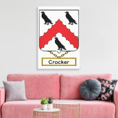 Crocker-Familienwappen Leinwanddruck (Insitu (Wohnzimmer))