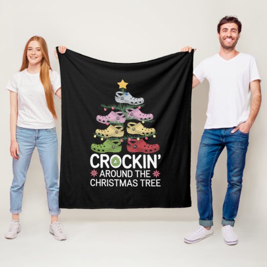 Crockin' um den Christbaum Fleecedecke (Beispiel)