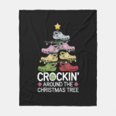 Crockin' um den Christbaum Fleecedecke (Vorderseite)