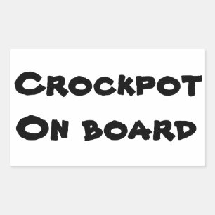 Crockpot an Bord Langsamer Autoaufkleber Rechteckiger Aufkleber