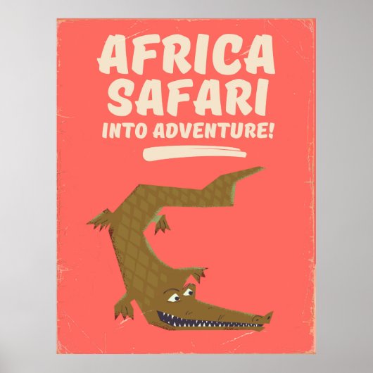 Crocodile Africa Safari Poster! Poster (Vorne)