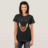 Crocodile Alligator Face Reptiles Zoo Animal Herpe T-Shirt (Vorne ganz)
