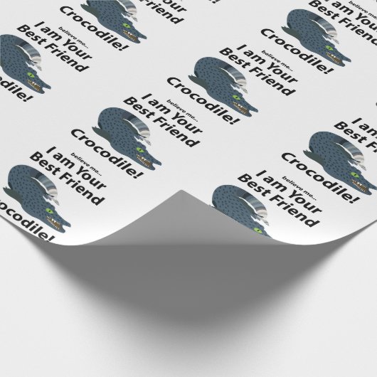 Crocodile Alligator Funny Crocodile Geschenkpapier (Ecke)