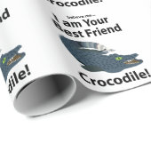 Crocodile Alligator Funny Crocodile Geschenkpapier (Rolleneckpunkt)