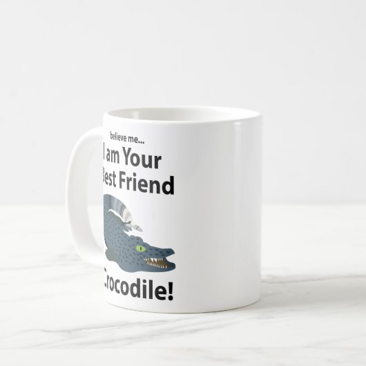 Crocodile Alligator Funny Crocodile Kaffeetasse (Vorderseite Links)