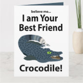 Crocodile Alligator Funny Crocodile Karte (Vorderseite)