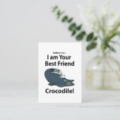 Crocodile Alligator Funny Crocodile Visitenkarte (Stehend Vorderseite)