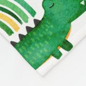 Crocodile Alligator Rainbow Personalisieren Fleecedecke (Ecke)