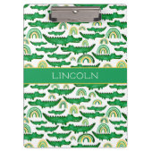 Crocodile Alligator Rainbow Personalisieren Klemmbrett (Vorderseite)