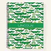 Crocodile Alligator Rainbow Personalisieren Notizblock (Vorderseite)