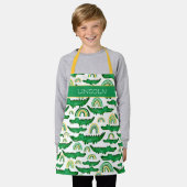 Crocodile Alligator Rainbow Personalisieren Schürze (Getragen)