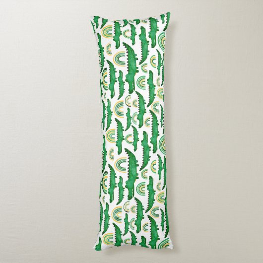 Crocodile Alligator Rainbow Personalisieren Seitenschläferkissen (Rückseite (Vertikal))