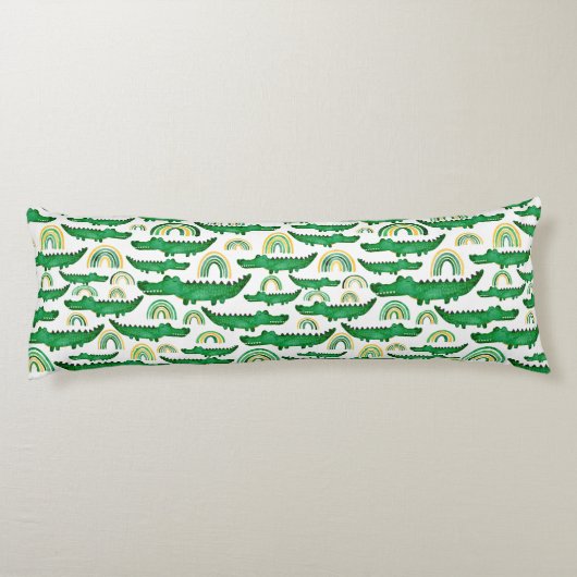 Crocodile Alligator Rainbow Personalisieren Seitenschläferkissen (Rückseite)