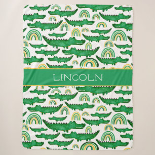 Crocodile Alligator Rainbow Personalisieren Sherpadecke