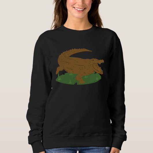 crocodile alligator reptile animals 2 sweatshirt (Vorderseite)
