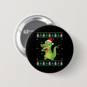 Crocodile Animal Matching Family Ugge Christmas Sw Button (Vorne & Hinten)
