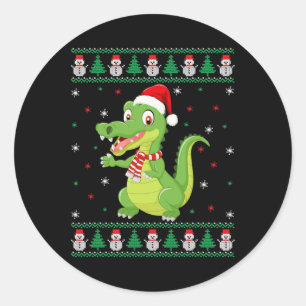 Crocodile Animal Matching Family Ugge Christmas Sw Runder Aufkleber