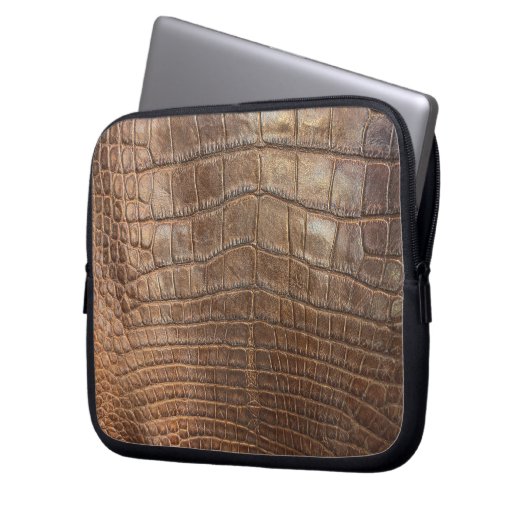 Crocodile Animal Print Reptile Banile Alligator Laptopschutzhülle (Vorderseite Links)