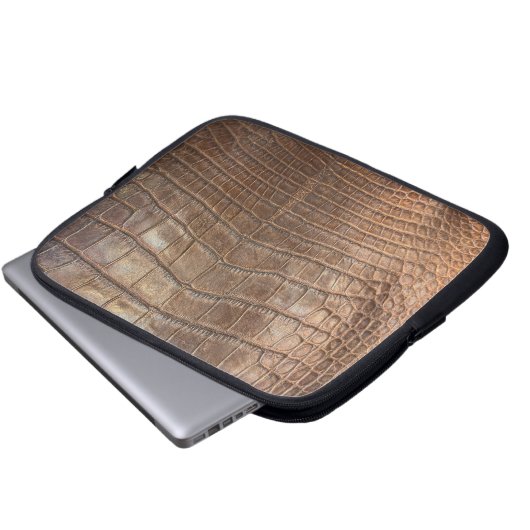 Crocodile Animal Print Reptile Banile Alligator Laptopschutzhülle (Vorne Knopf)