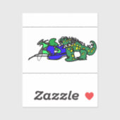 Crocodile beat aufkleber (Blatt)