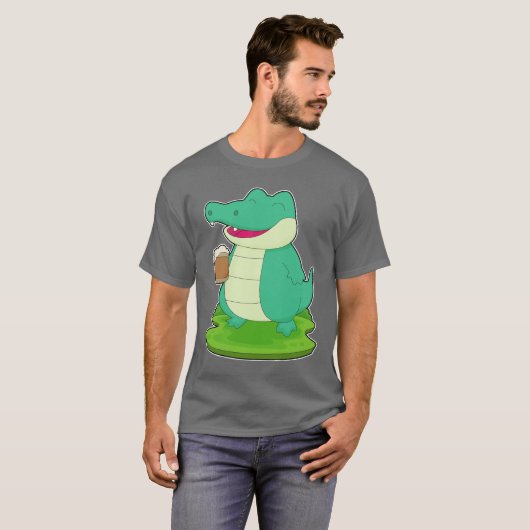 Crocodile Beer Tasse Beer T-Shirt (Vorne ganz)