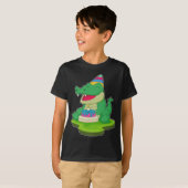 Crocodile Birthday Cake T-Shirt (Vorne ganz)
