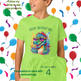 Crocodile Birthday Junge oder Mädchen T-Shirt
