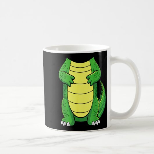 Crocodile Body Shirt Adult Kids Men Women Alligato Kaffeetasse (Rechts)