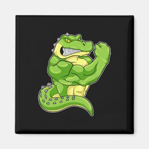 Crocodile Bodybuilder Bodybuilding Sports 1 Magnet