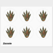 Crocodile Botanical Footprint Nature Sticker (Blatt)