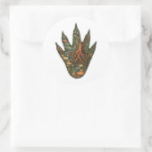 Crocodile Botanical Footprint Nature Sticker (Tasche)