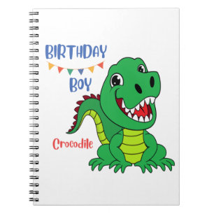 Crocodile boy birthday, Toddler Birthday Notizblock