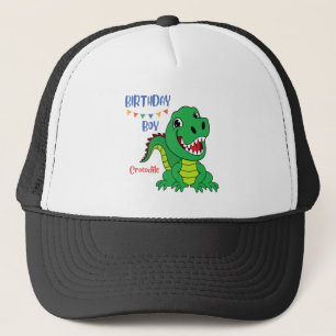 Crocodile boy birthday, Toddler Birthday Truckerkappe