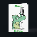 Crocodile Cartoon Funny Birthday Card Karte<br><div class="desc">Swamp's zahnlos und immer älter werdende Old Man Croc zeigt sein furchtbares Set der Zähne. Gut zum Geburtstag Vaters. Weitere Cartoon unter www.swamp.com.au</div>