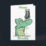 Crocodile Cartoon Funny Birthday Card Karte<br><div class="desc">Swamp's zahnlos und immer älter werdende Old Man Croc zeigt sein furchtbares Set der Zähne. Gut zum Geburtstag Vaters. Weitere Cartoon unter www.swamp.com.au</div>