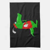 Crocodile Cartoon Golfer on Kitchen & Sporttücher Handtuch (Vertikal)