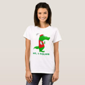 Crocodile Cartoon Golfer T-Shirt (Vorne ganz)
