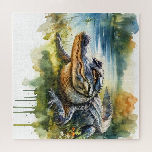 Crocodile Charm REF172 - Watercolor Puzzle (Horizontal)