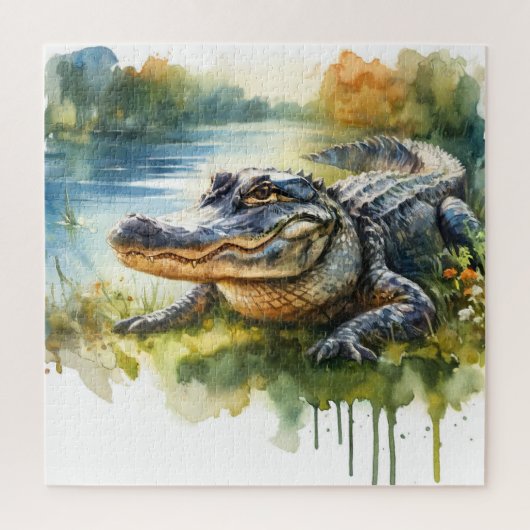 Crocodile Charm REF172 - Watercolor Puzzle (Vertikal)