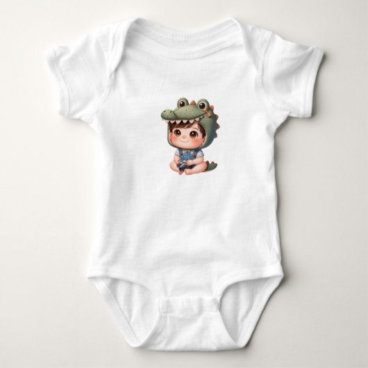 Crocodile Chronicle Baby Strampler (Vorderseite)