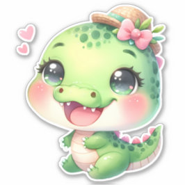 Crocodile Custom Cut Scrapbooking Sticker