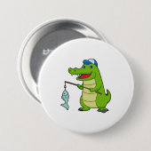 Crocodile Fishing Fisher Finish Button (Vorne & Hinten)