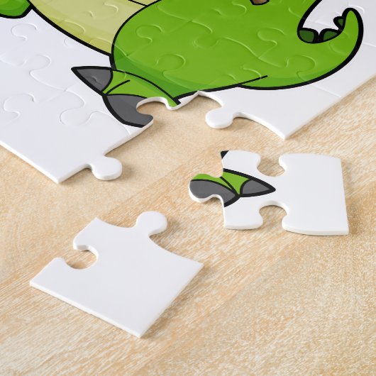 Crocodile Fishing Fisher Finish Puzzle (Seite)