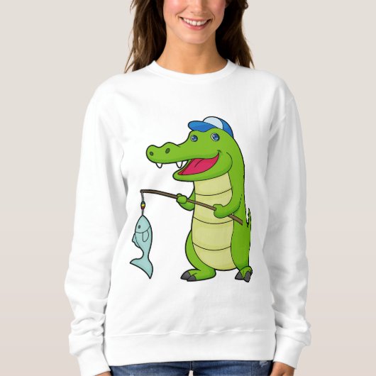 Crocodile Fishing Fisher Finish Sweatshirt (Vorderseite)