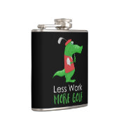 Crocodile Golfer Funny Flachmann (Rechts)