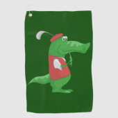 Crocodile Golfer Golf Handtuch (Vorderseite)