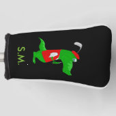Crocodile Golfer & Initials Golf Club Putter Cover Golf Headcover (Vorderseite)