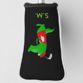 Crocodile Golfer & Initials Golf Club Putter Cover Headcover (Rotieren 90)